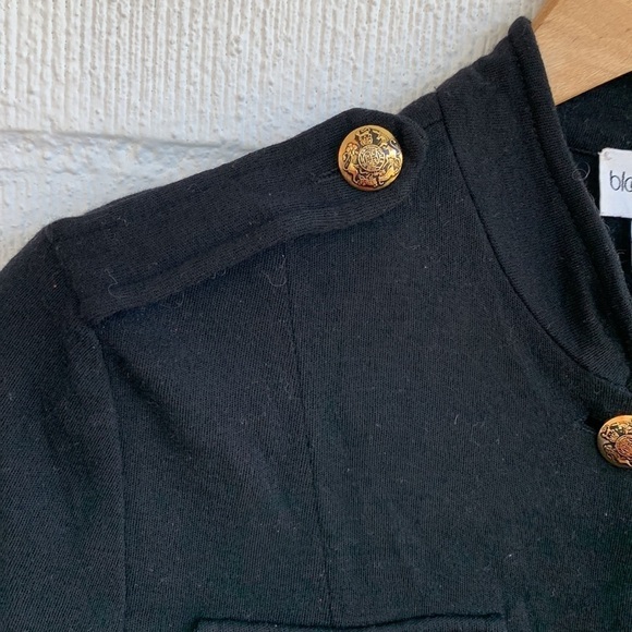 Bloomingdale's Women's Vintage Black Wool Gold Button Military Jumpsuit sz 12 - Picture 6 of 10